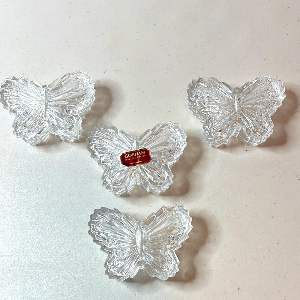 Gorham Clear Crystal Butterfly Collection
